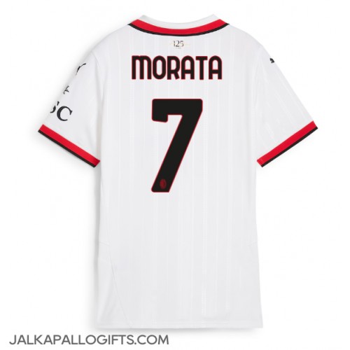 AC Milan Alvaro Morata #7 Vieraspaita Naiset 2024-25 Lyhythihainen